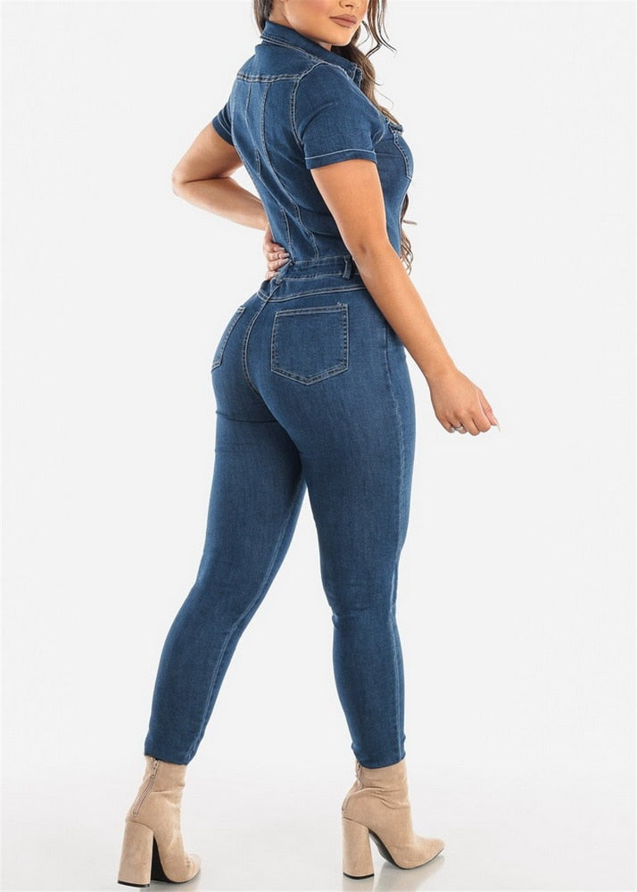 Macacão Elegant Jeans Casual