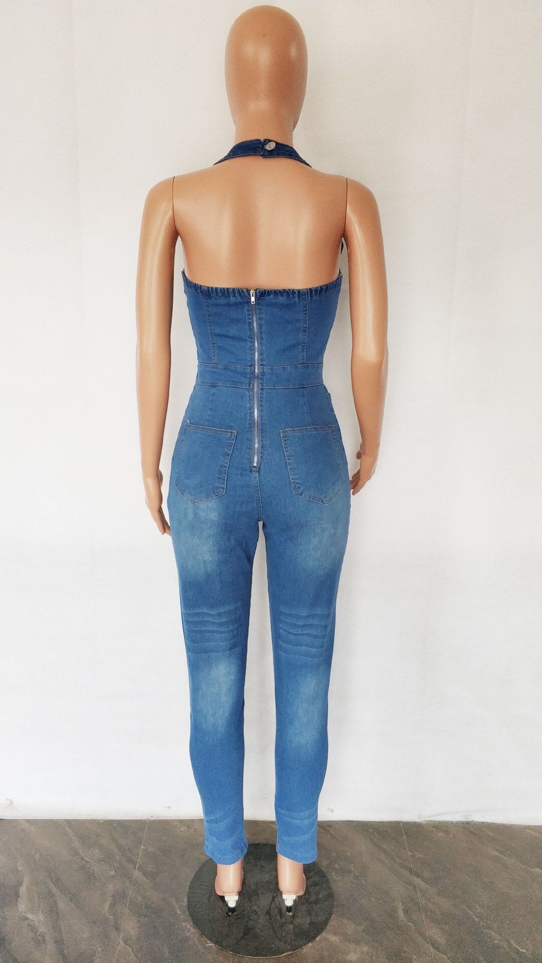 Macacão Jeans Pencil Romper