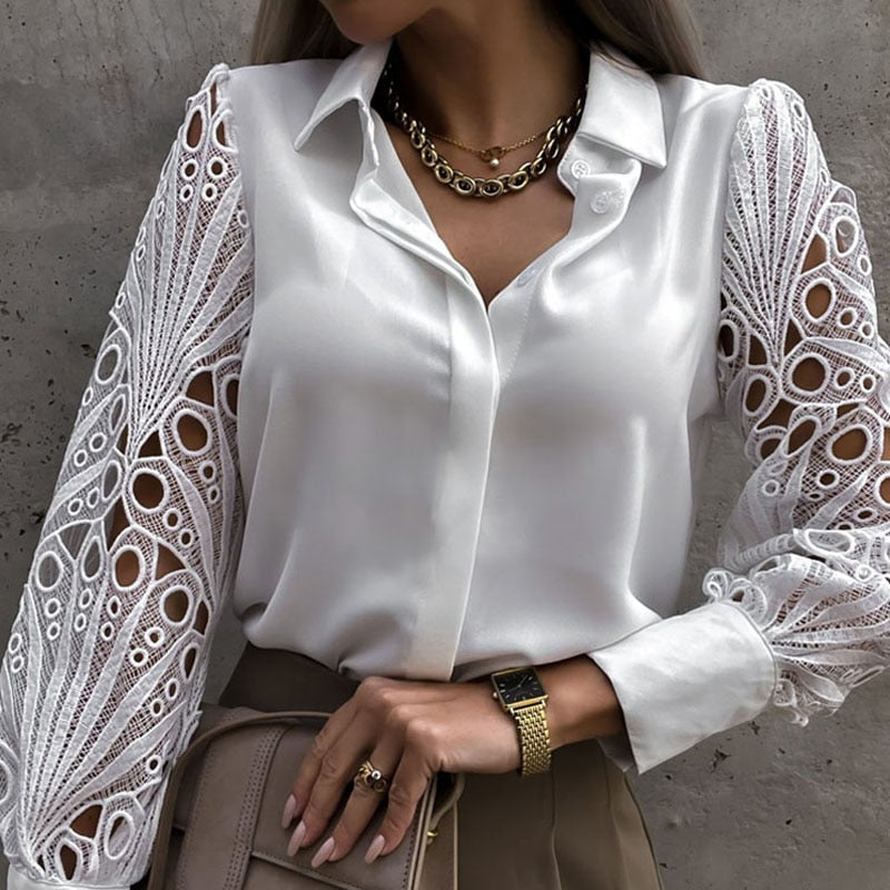 Blusa Casual c/ Detalhes em renda