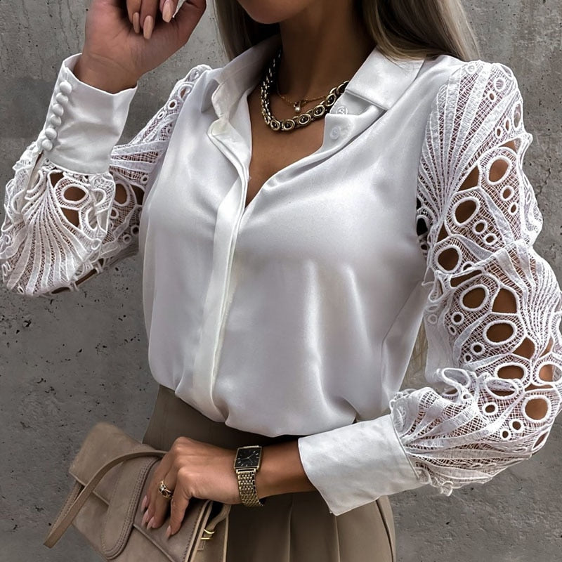 Blusa Casual c/ Detalhes em renda